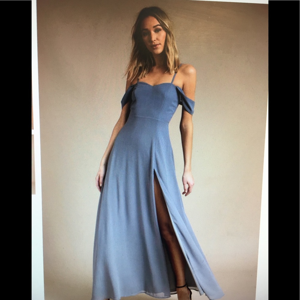 Strappy / off the shoulder maxi dress